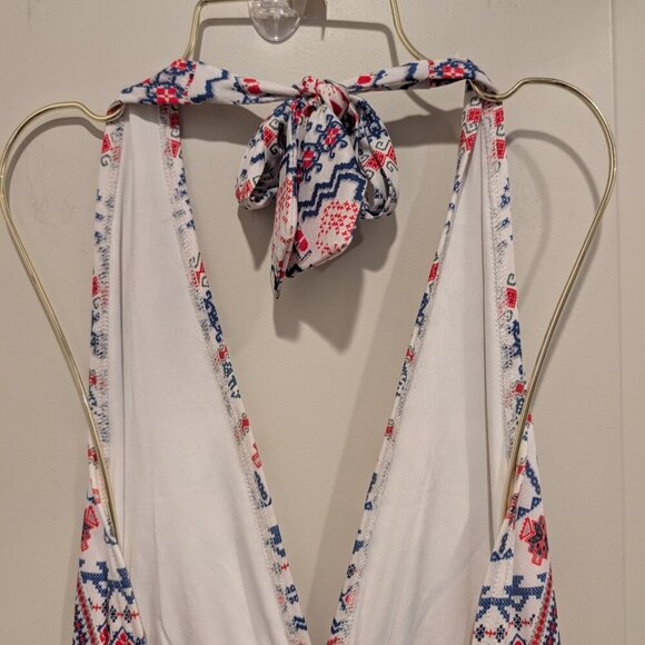 NWT ROCOCO SAND PRINTED ONE PIECE HALTER NECK SWIMSUIT SZ XS - Picture 6 of 11